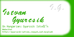 istvan gyurcsik business card